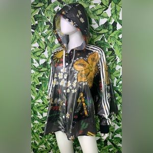 Rare! 2016 Pharrell Williams Adidas Jacket Doodle Art Rain Coat Poncho